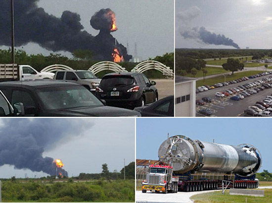 Roket Meledak di Cape Canaveral NASA Saat Uji Coba SpaceX Falcon 9